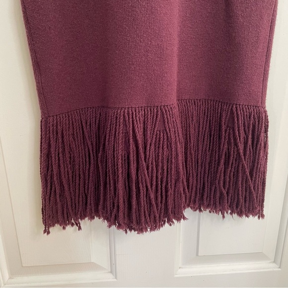 Eudon Choi Collective Elegant Burgundy Fringe Sweater Dress Size XS academia - Picture 4 of 6